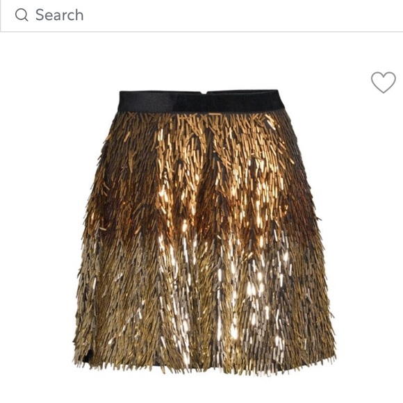 Alice + Olivia Cina Embellished Glitter Tassel Mini Skirt Size 6 - Picture 8 of 14